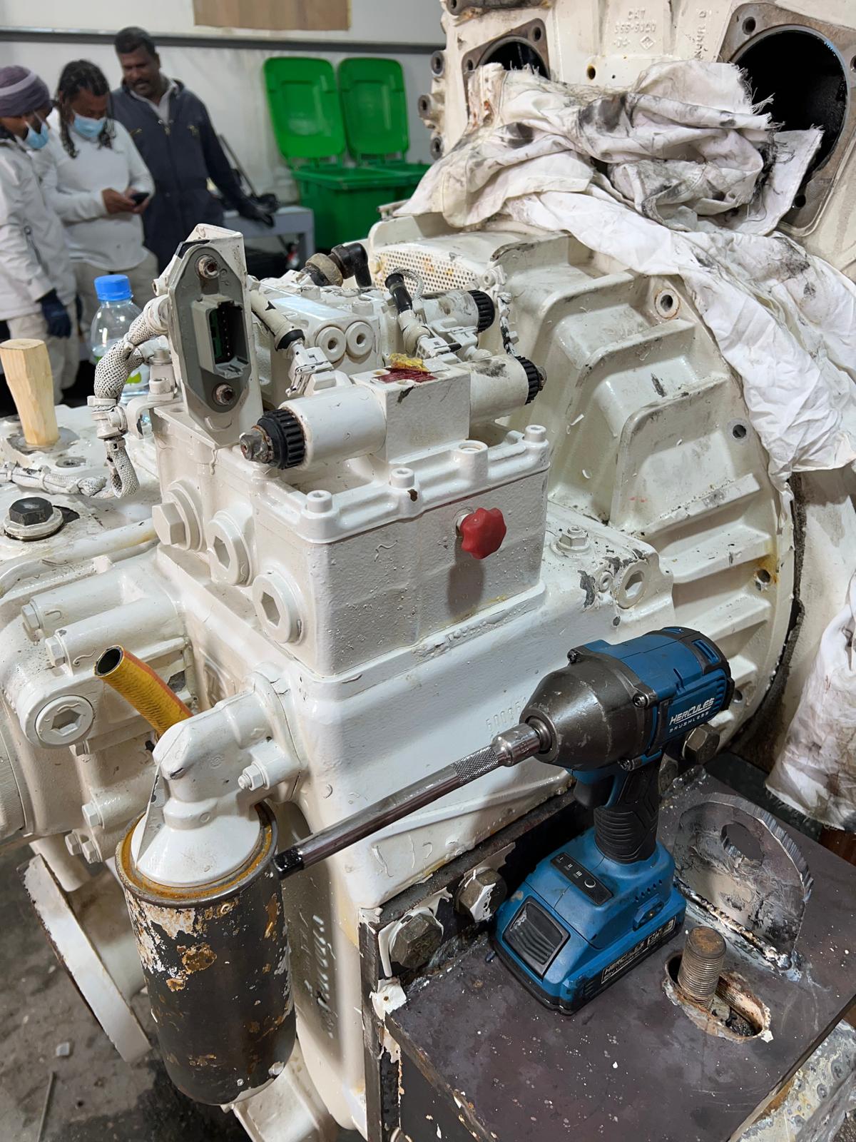 Engine component inspection detail in Qatar