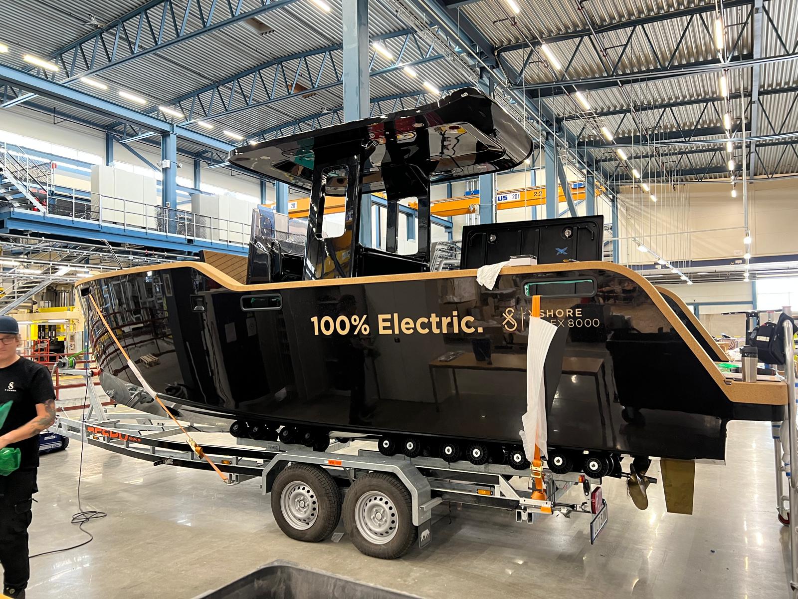 Electric vessel under construction in Stockholm